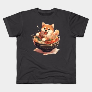 shiba inu ramen Kids T-Shirt